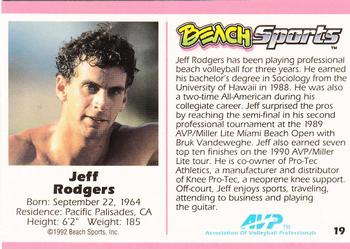 1992 Beach Sports #19 Jeff Rodgers Back